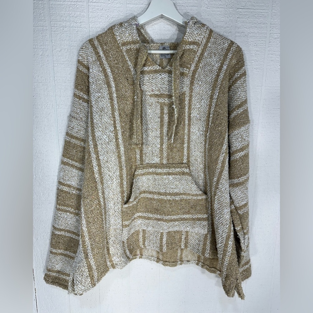 Artesanias Mickey baja plaid hippie hoodie size XL